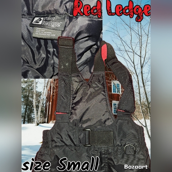 Women's Red Ledge ski bibs size small - Picture 2 of 2